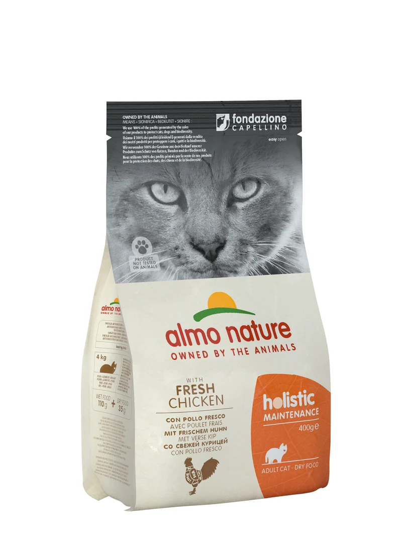 Almo Nature - Croquettes Holistic Maintenance au Poulet pour Chat