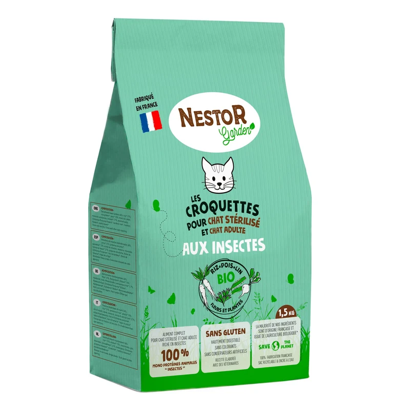 Nestor - Croquettes Bio aux Insectes pour Chat