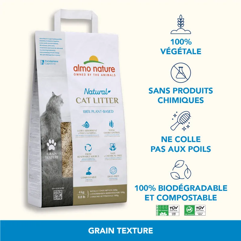 Almo Nature - Litière Végétale Ecologique Cat Litter Grain Texture