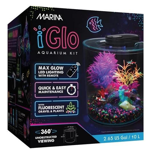 Marina - Aquarium équipé 360 iGlo - 10 Litres