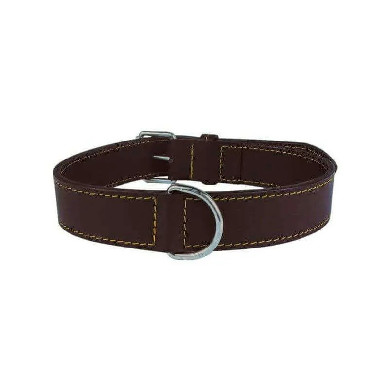 Collier en cuir double marron