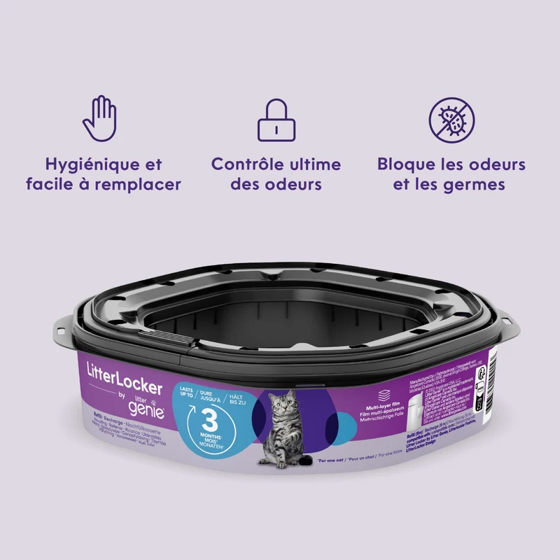 Recharge pour poubelle Litter Locker Fashion & Litter Genie - chat