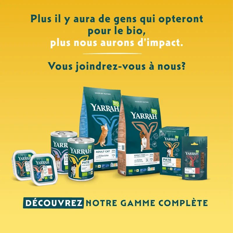 Yarrah croquettes Bio pour chat stérilisé