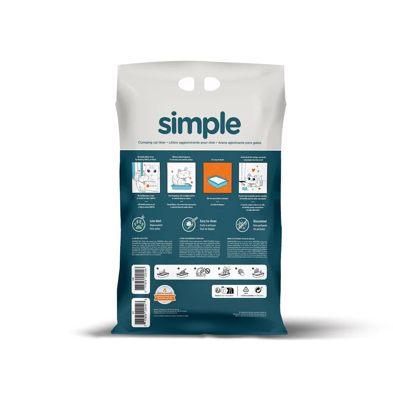 Intersand Simple - Non Parfumée - Litière Agglomérante pour Chats