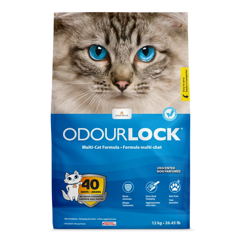 Intersand OdourLock - Non Parfumée - Litière Agglomérante pour Chats